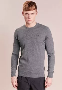 J.Lindeberg Lyle True Merino - Strikkegenser - Grey Melange