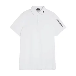 Hvit J.Lindeberg Tour Tech Reg Fit Golf Polo T-skjorter