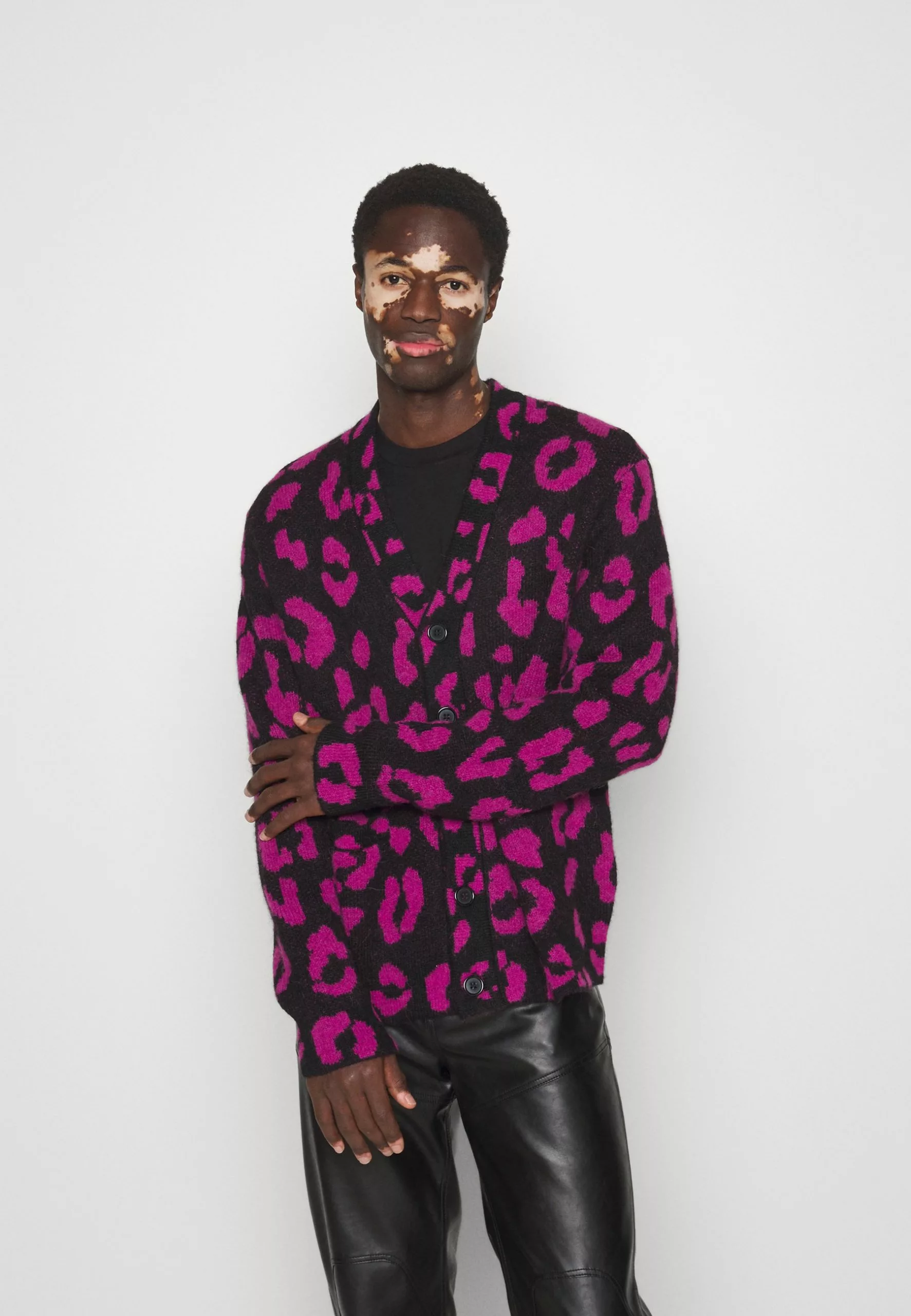 J.Lindeberg Lazaro Hairy Cardigan - Cardigan - Wild Aster - Bilde 3