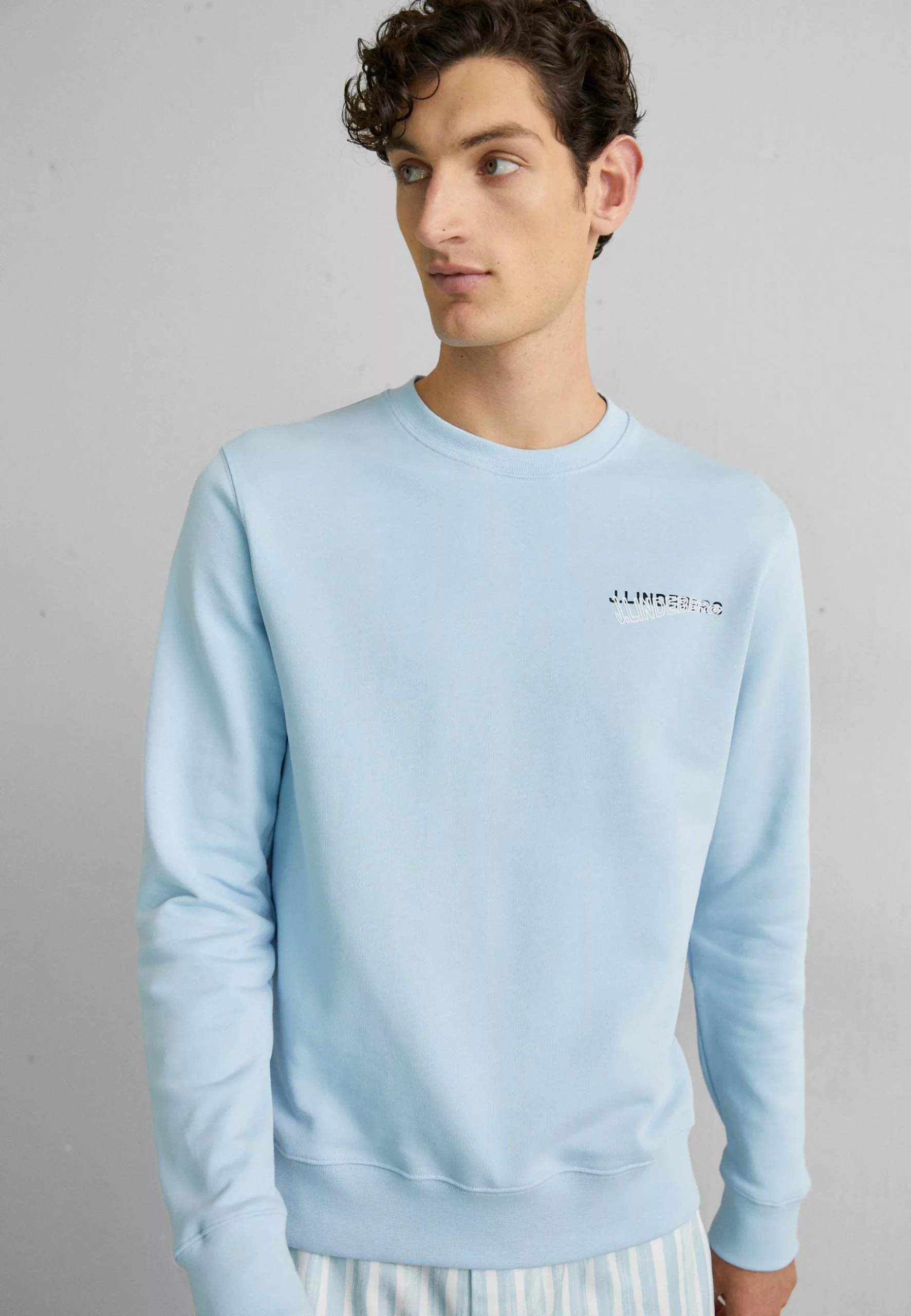 J.Lindeberg Crew Neck - Topper Langermet - Dream Blue