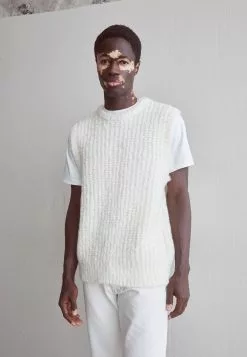J.Lindeberg Alfons Slipover - Strikkegenser - Cloud White