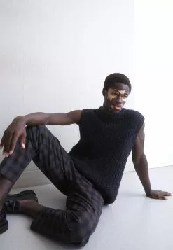 J.Lindeberg Alfons Slipover - Strikkegenser - Black