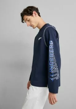 J.Lindeberg Collin Graphic - Topper Langermet - Navy