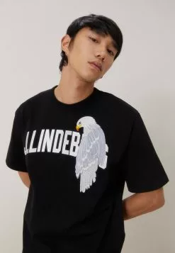 J.Lindeberg Camilo Graphic Tee - T-Shirts Med Print - Black