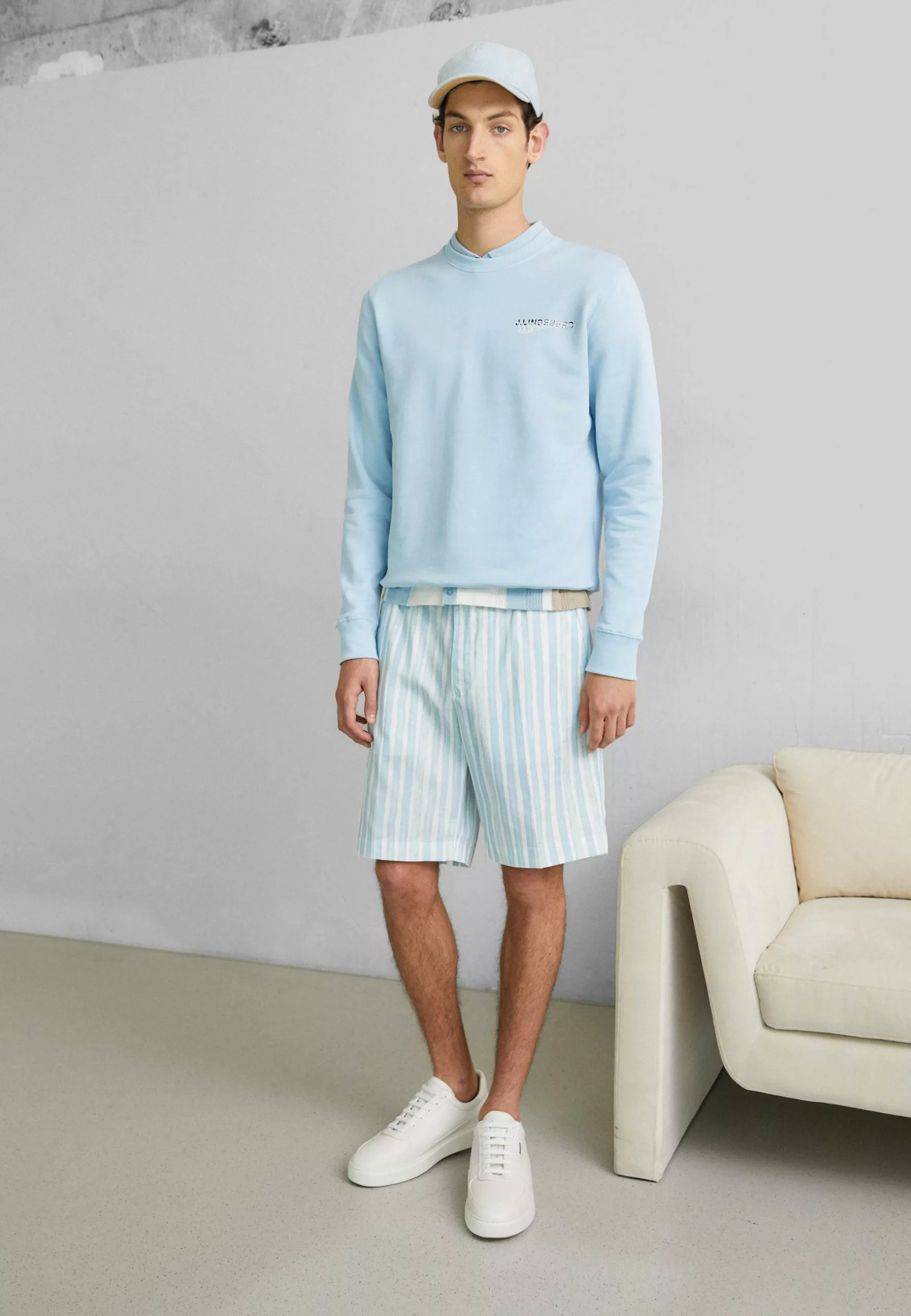 J.Lindeberg Crew Neck - Topper Langermet - Dream Blue - Bilde 2