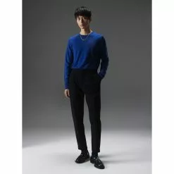 Navy Peony J.Lindeberg Lyle Merino Crew Neck Genser