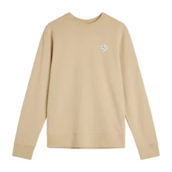 Beige J.Lindeberg Creed Interlock Crew Neck Gensere