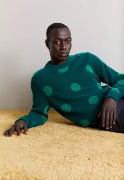 J.Lindeberg Hairy Crewneck - Strikkegenser - Rain Forest