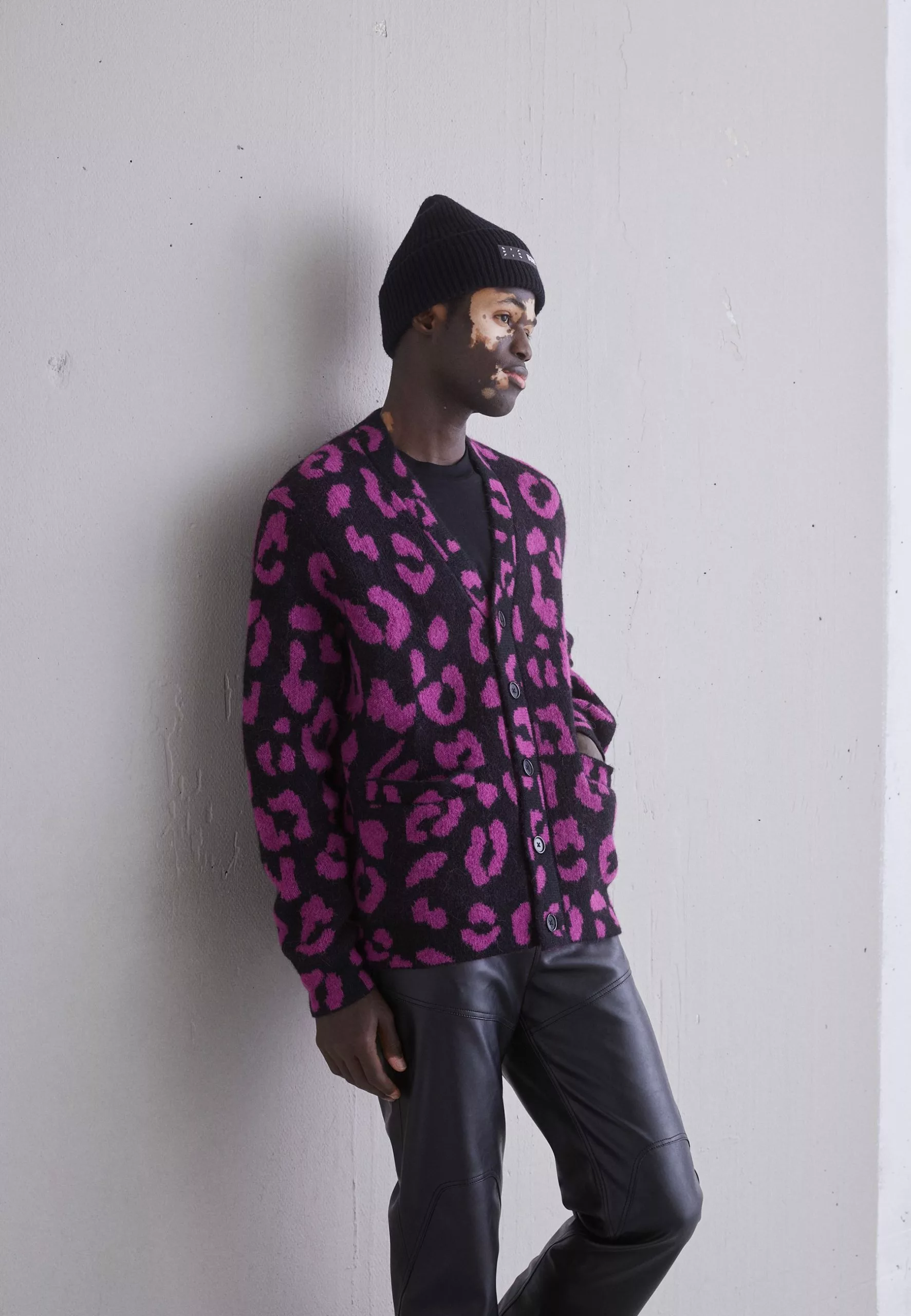 J.Lindeberg Lazaro Hairy Cardigan - Cardigan - Wild Aster